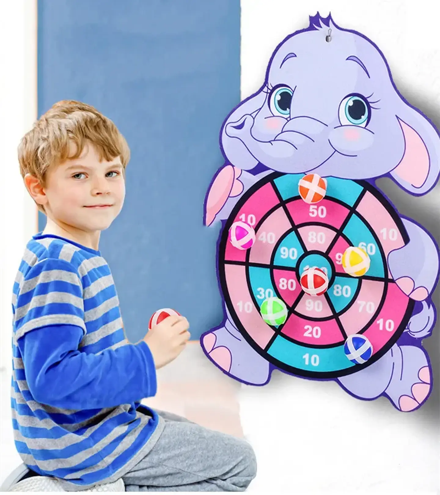 Montessori Sticky Ball Dart Board Game – Educational Throwing Toy for Kids 8