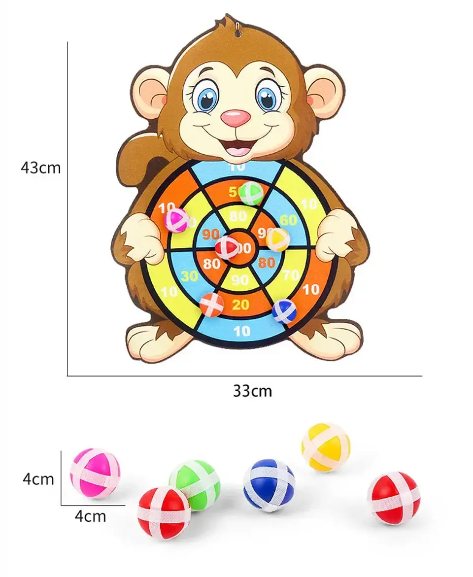 Montessori Sticky Ball Dart Board Game – Educational Throwing Toy for Kids 12