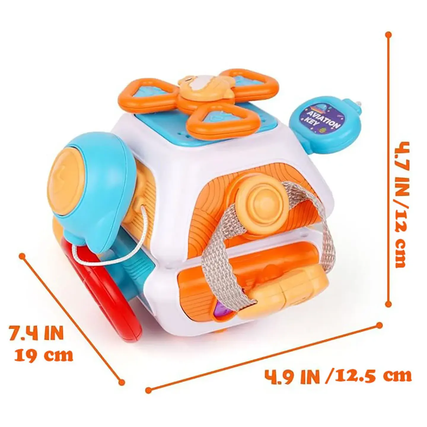 Montessori Busy Cube Sensory Activity Toy for Babies – Fine Motor Learning Cube 8