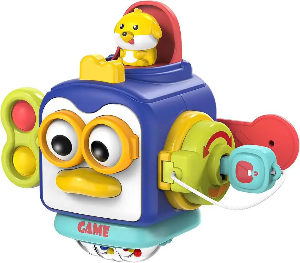 Montessori Busy Cube Sensory Activity Toy for Babies – Fine Motor Learning Cube 16