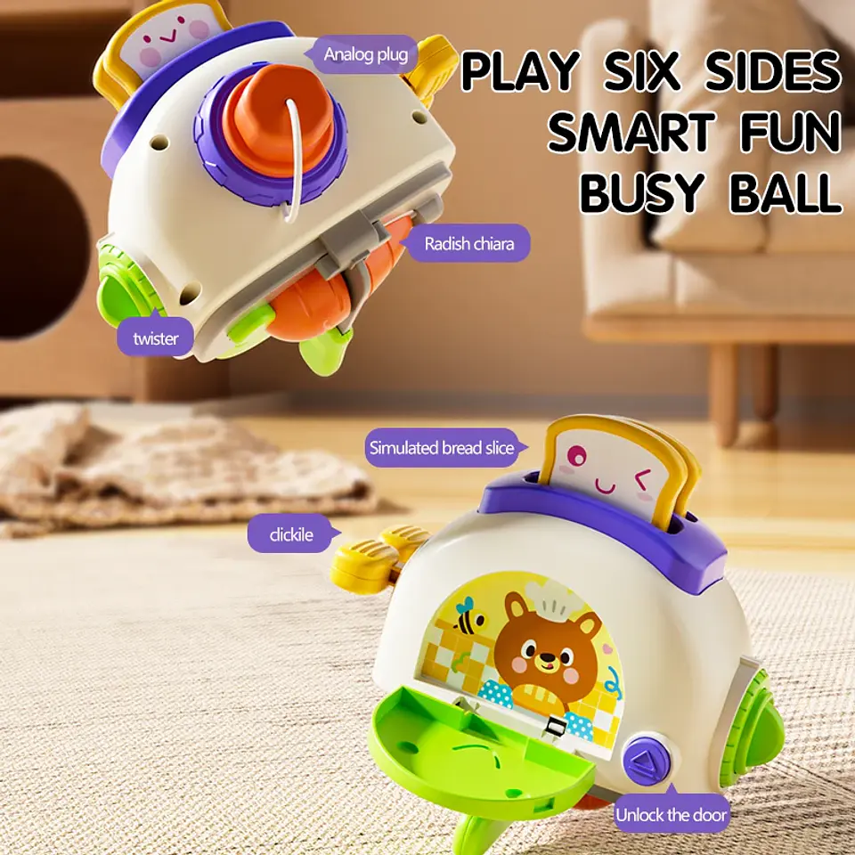 Montessori Busy Cube Sensory Activity Toy for Babies – Fine Motor Learning Cube 22