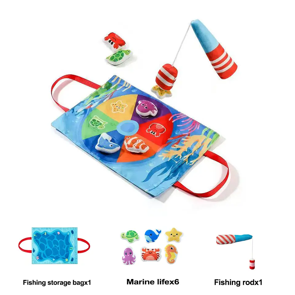 Fabric Fishing Game for Kids Ocean Learning Toy for Fine Motor Skills 7