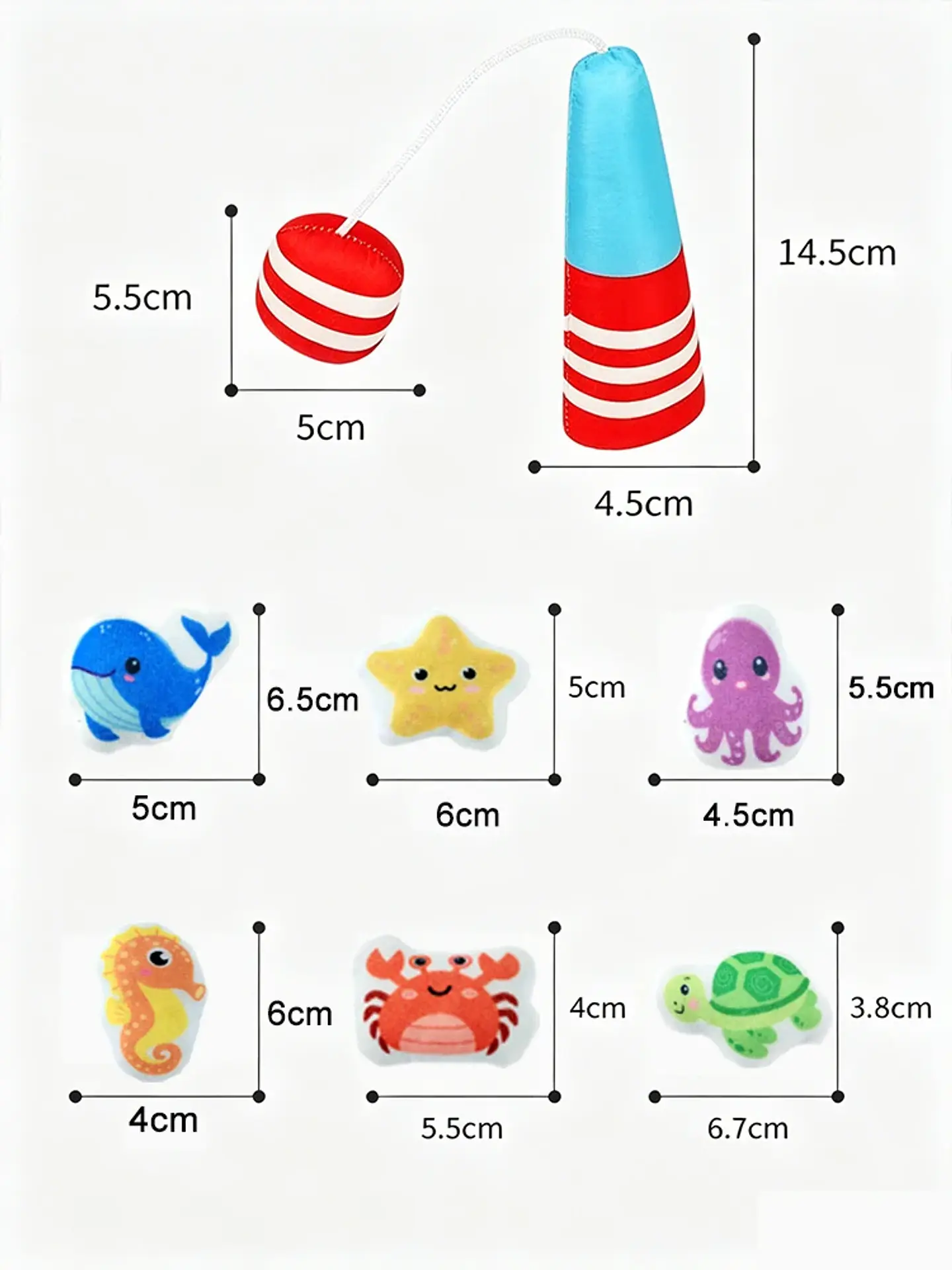 Fabric Fishing Game for Kids Ocean Learning Toy for Fine Motor Skills 14