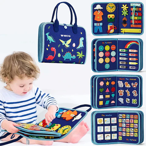 Toddler Busy Board  7 in 1 Preschool Learning Activity Book
