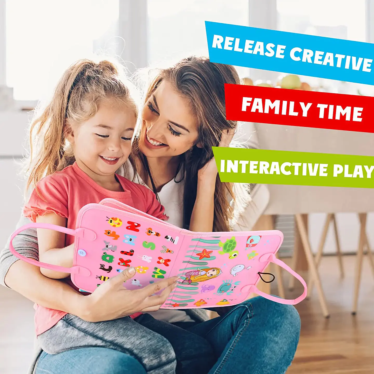 Toddler Busy Board  7 in 1 Preschool Learning Activity Book 21