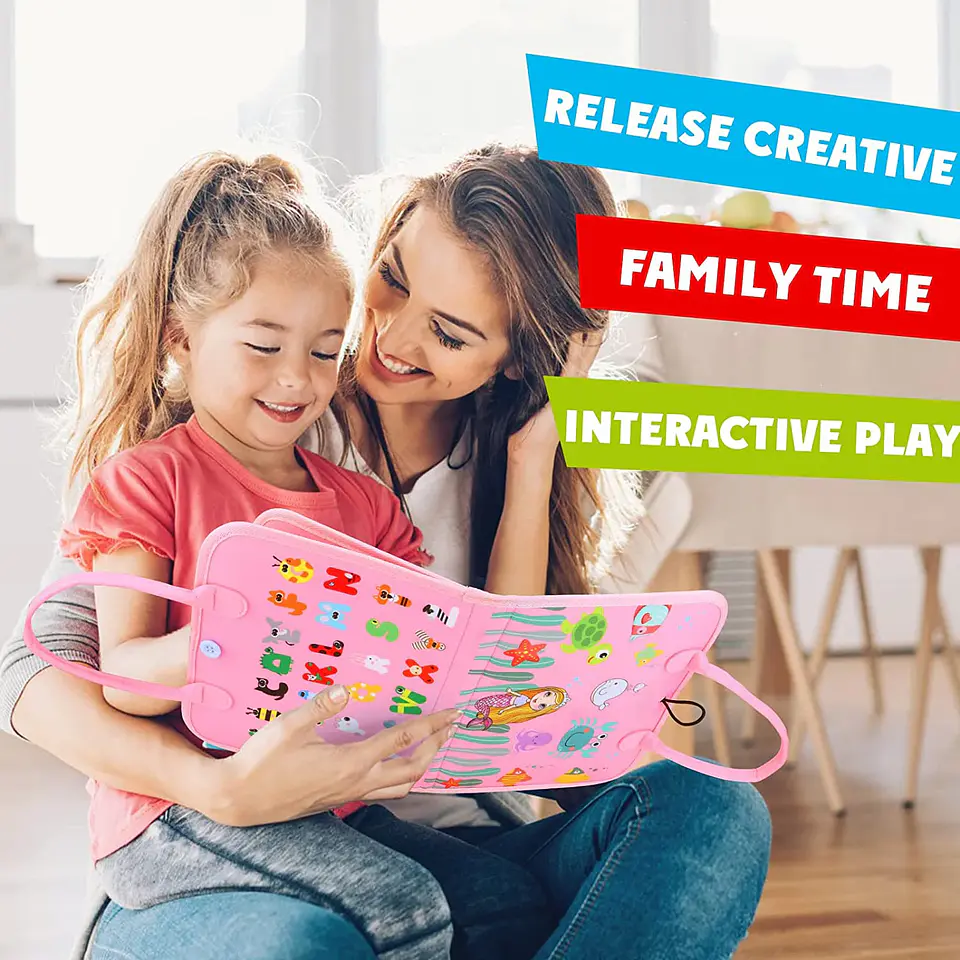 Toddler Busy Board  7 in 1 Preschool Learning Activity Book 21