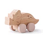 Wooden Dinosaur Teether Car Natural Baby Sensory Toy for Toddlers - Thumbnail 10