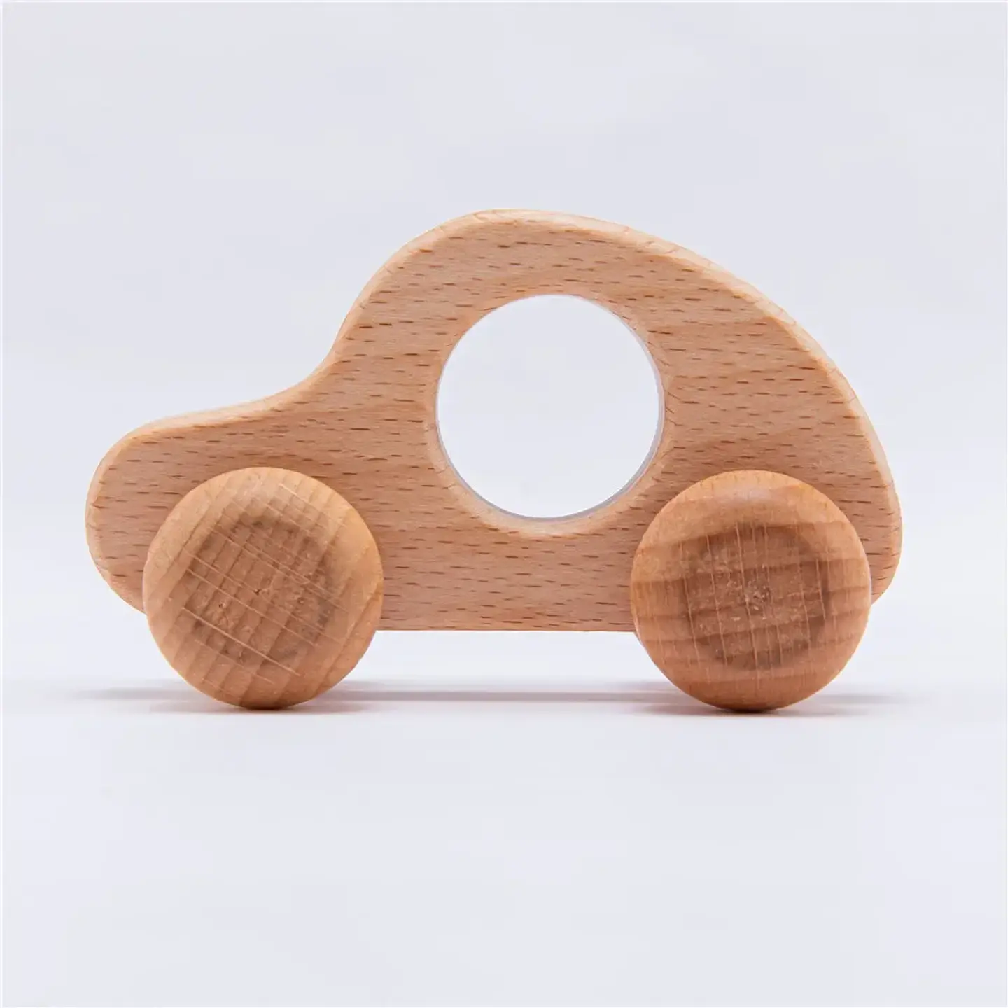 Wooden Dinosaur Teether Car Natural Baby Sensory Toy for Toddlers 11