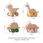 Wooden Dinosaur Teether Car Natural Baby Sensory Toy for Toddlers - Thumbnail 15