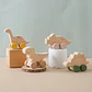Wooden Dinosaur Teether Car Natural Baby Sensory Toy for Toddlers - Thumbnail 18