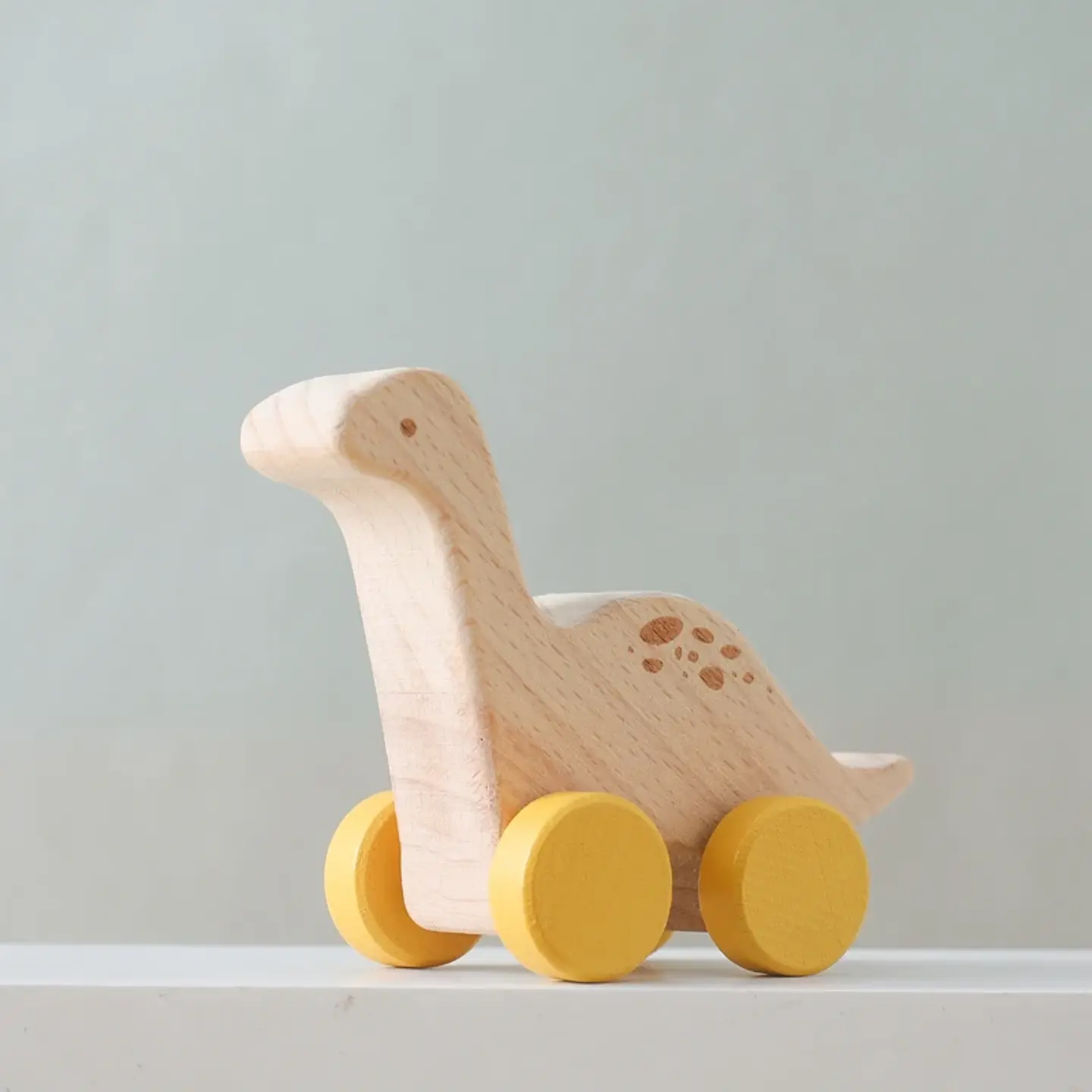 Wooden Dinosaur Teether Car Natural Baby Sensory Toy for Toddlers 20