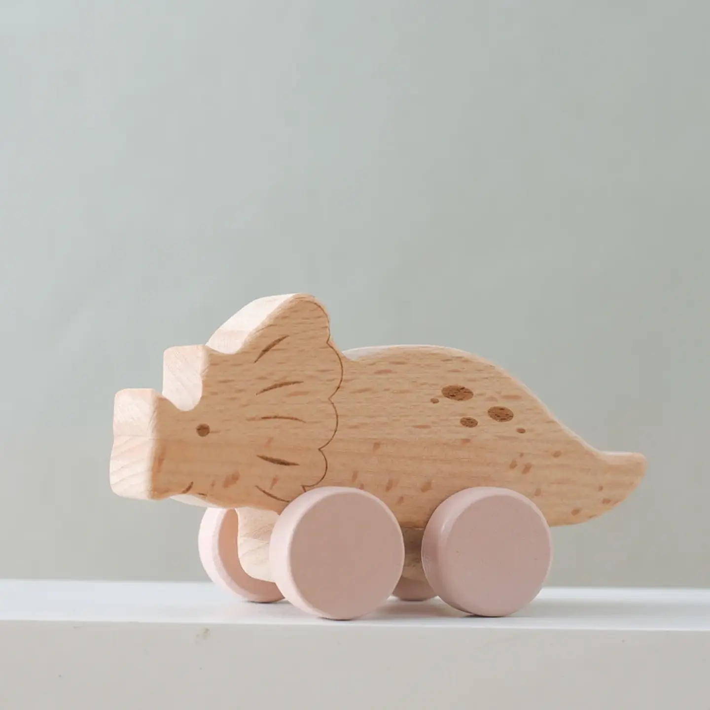Wooden Dinosaur Teether Car Natural Baby Sensory Toy for Toddlers 22