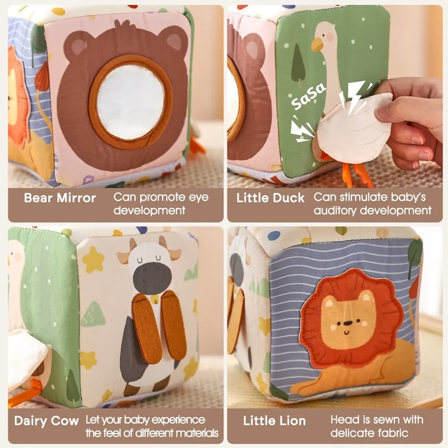 Baby Sensory Tissue Box Toy  Soft Learning Activity Toy for Infants 4