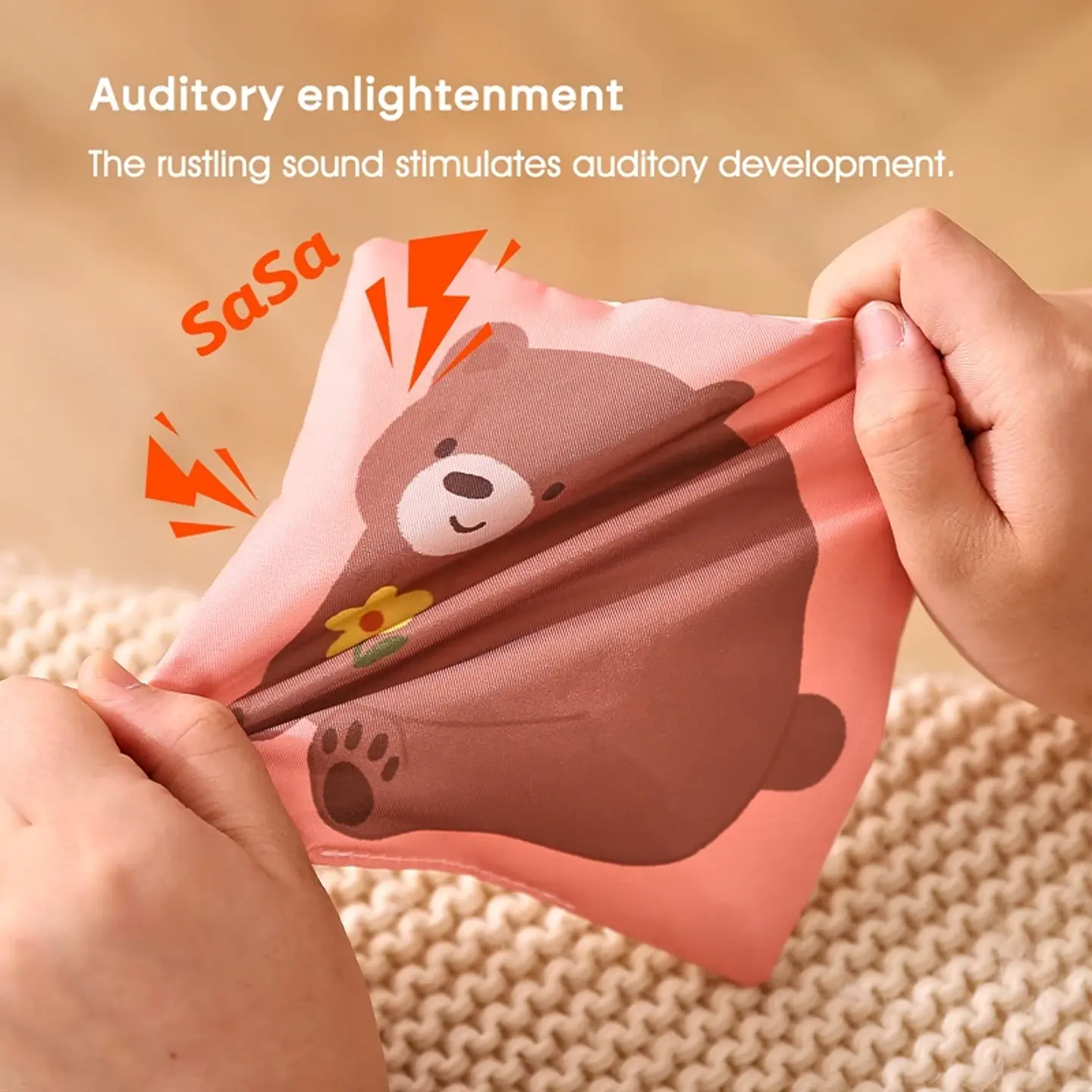 Baby Sensory Tissue Box Toy  Soft Learning Activity Toy for Infants 5