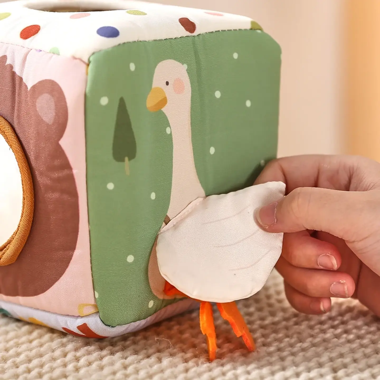 Baby Sensory Tissue Box Toy  Soft Learning Activity Toy for Infants 7