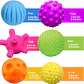 Textured Sensory Balls for Babies 6 Piece Soft Activity Ball Set - Thumbnail 2