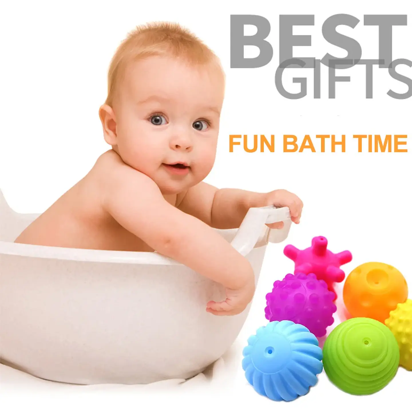 Textured Sensory Balls for Babies 6 Piece Soft Activity Ball Set 5