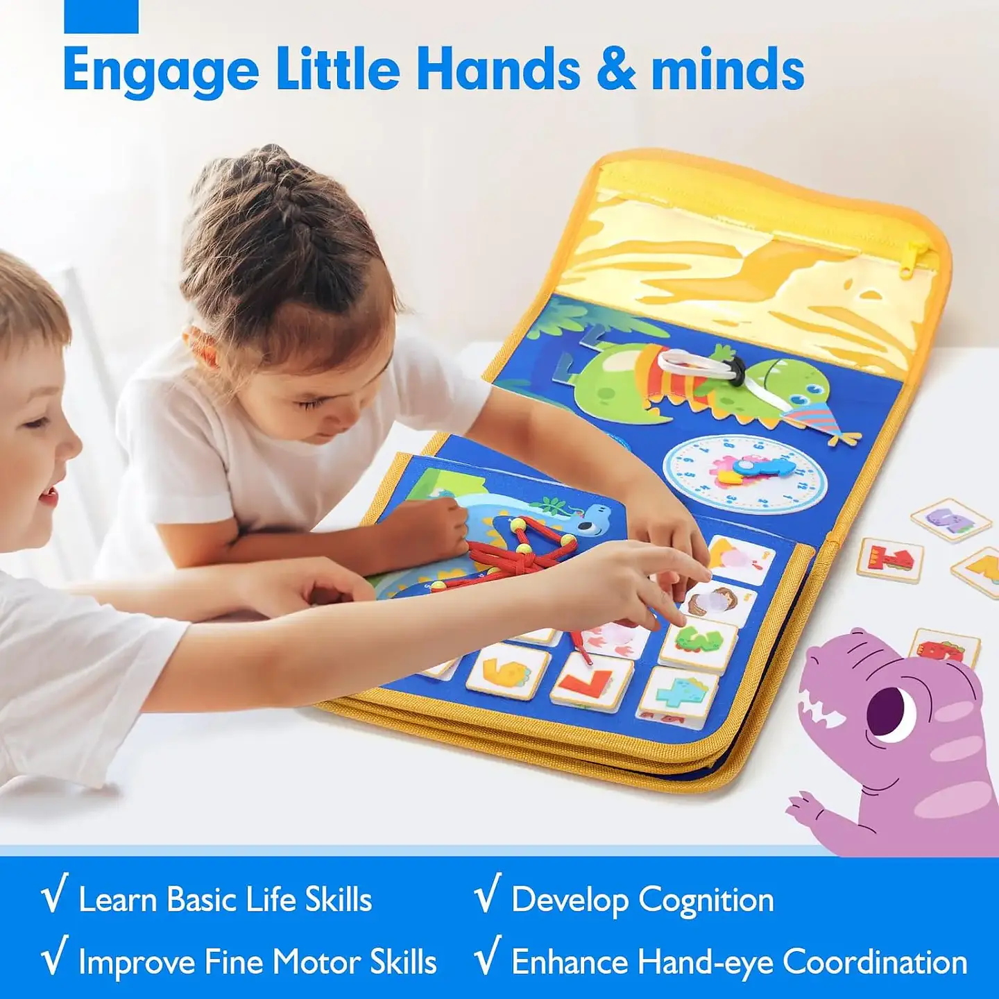 Toddler Busy Backpack 18 in 1 Learning Activity Board 6