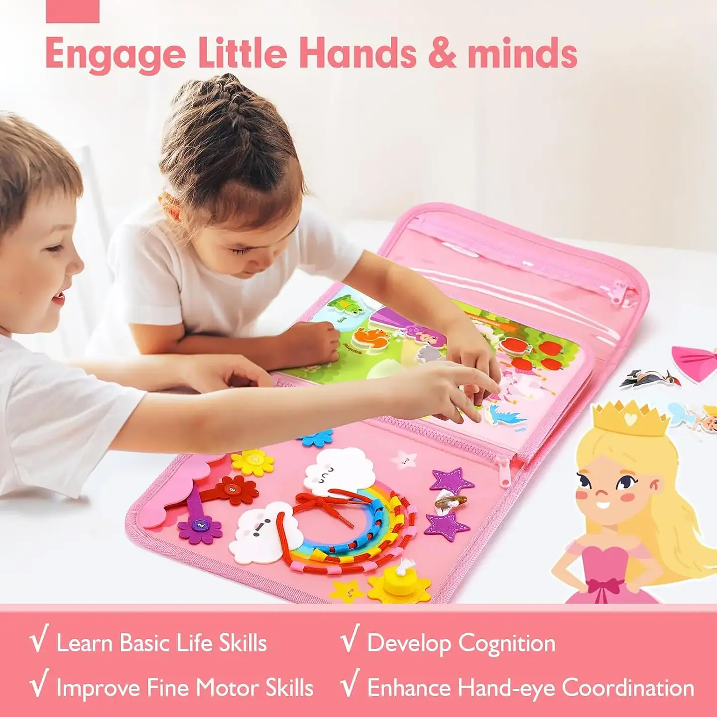Toddler Busy Backpack 18 in 1 Learning Activity Board 7
