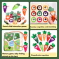 Carrot Harvest Matching Game Soft Sensory Learning Toy for Toddlers - Thumbnail 2
