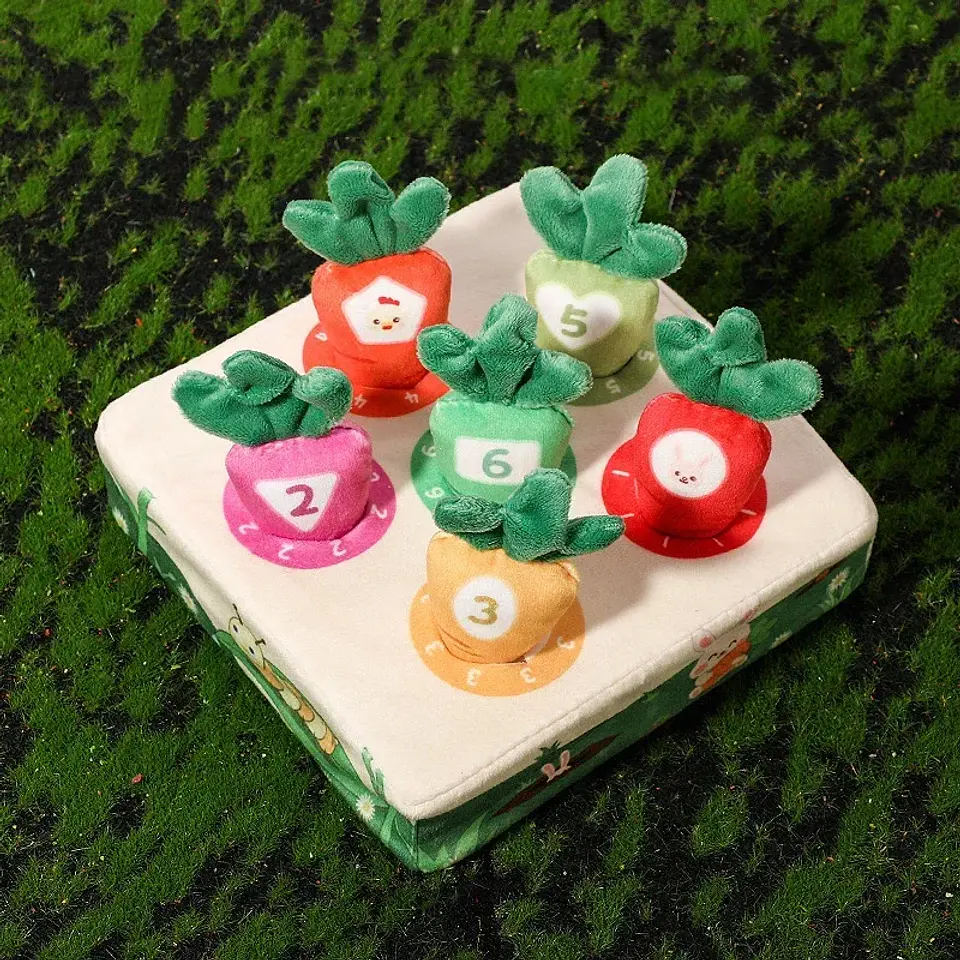 Carrot Harvest Matching Game Soft Sensory Learning Toy for Toddlers 4