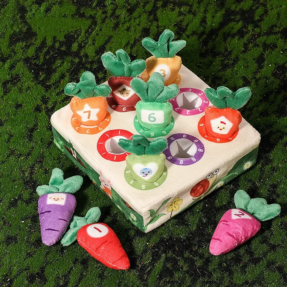 Carrot Harvest Matching Game Soft Sensory Learning Toy for Toddlers 8