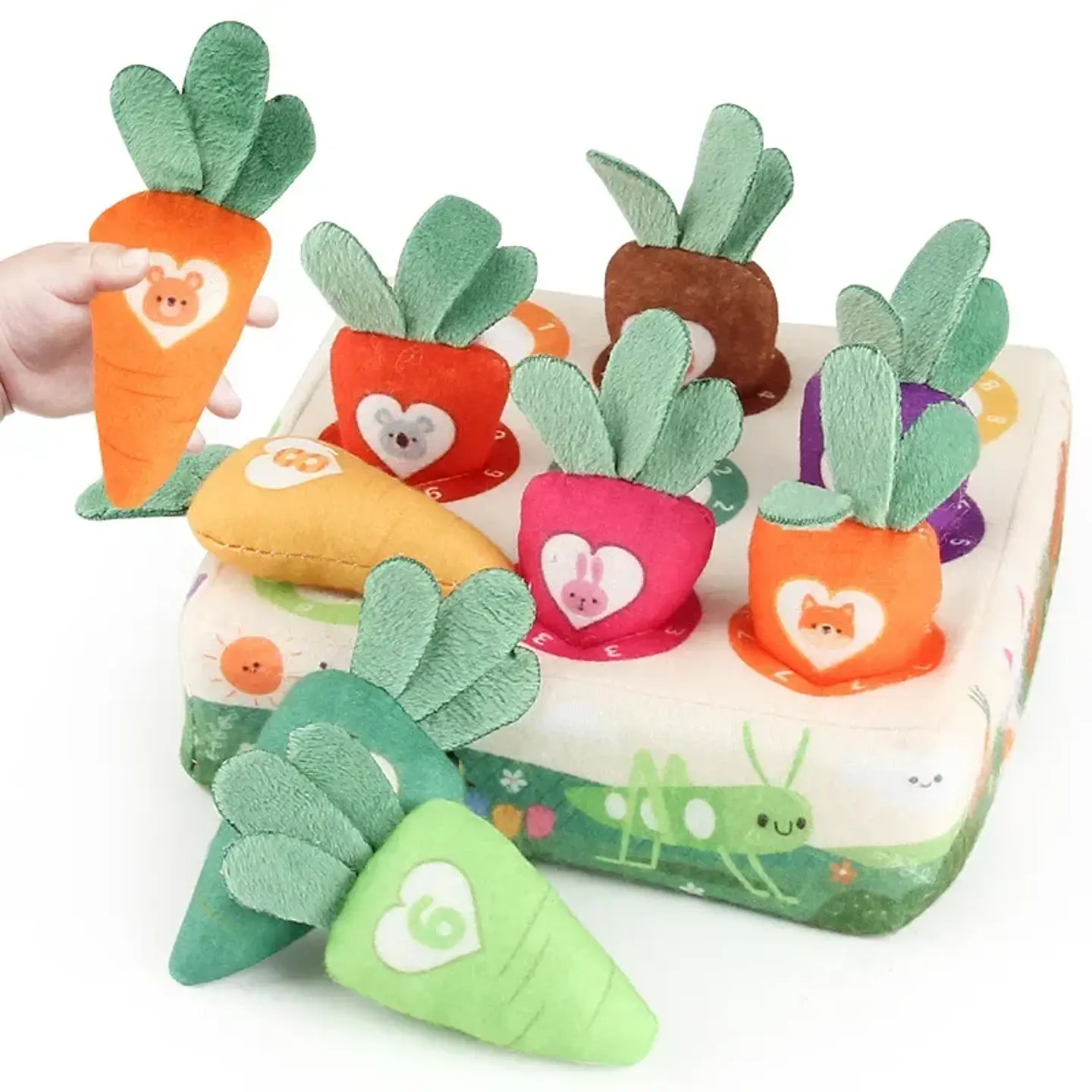 Carrot Harvest Matching Game Soft Sensory Learning Toy for Toddlers 11