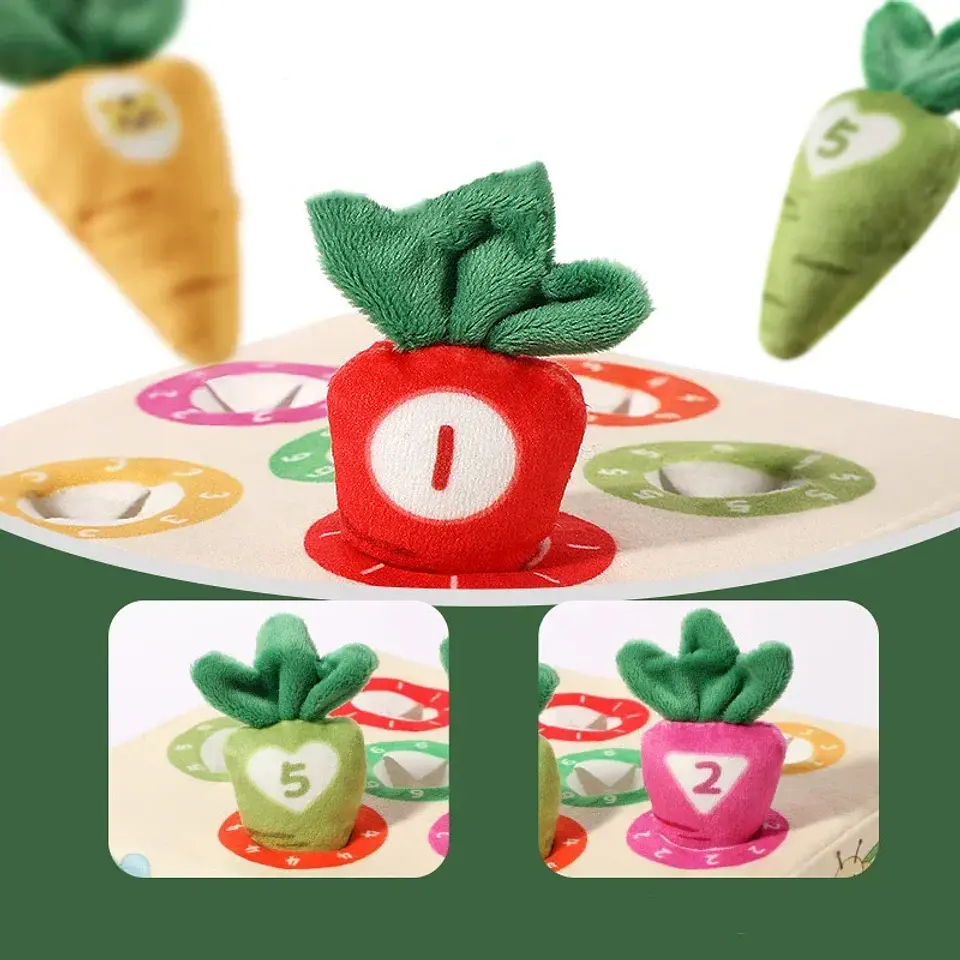 Carrot Harvest Matching Game Soft Sensory Learning Toy for Toddlers 14