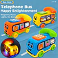 Kids Toy Telephone Bus Interactive Learning Phone Car for Toddlers - Thumbnail 1