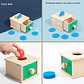 Object Permanence Coin Box Wooden Fine Motor Learning Toy for Toddlers - Thumbnail 3