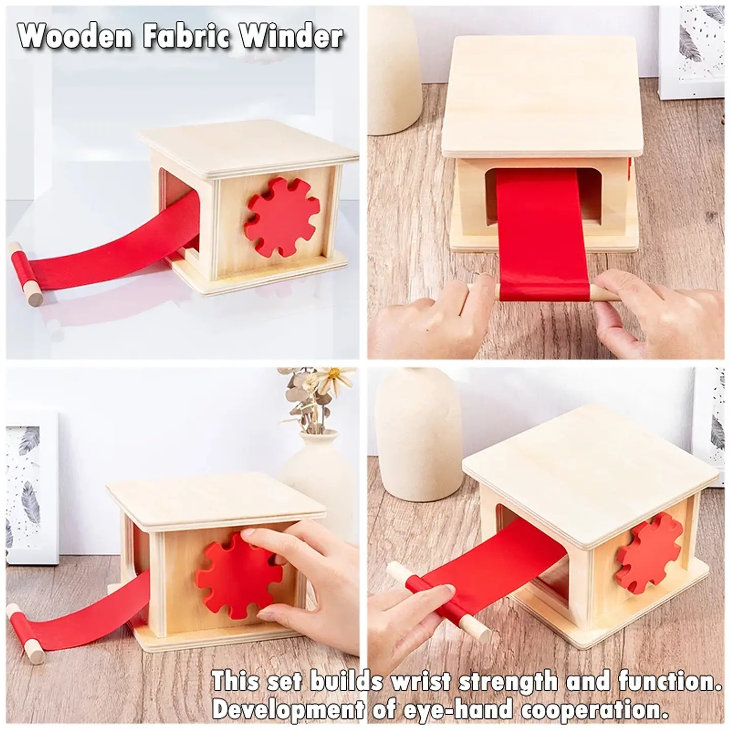 Object Permanence Coin Box Wooden Fine Motor Learning Toy for Toddlers 5