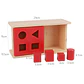 Object Permanence Coin Box Wooden Fine Motor Learning Toy for Toddlers - Thumbnail 7