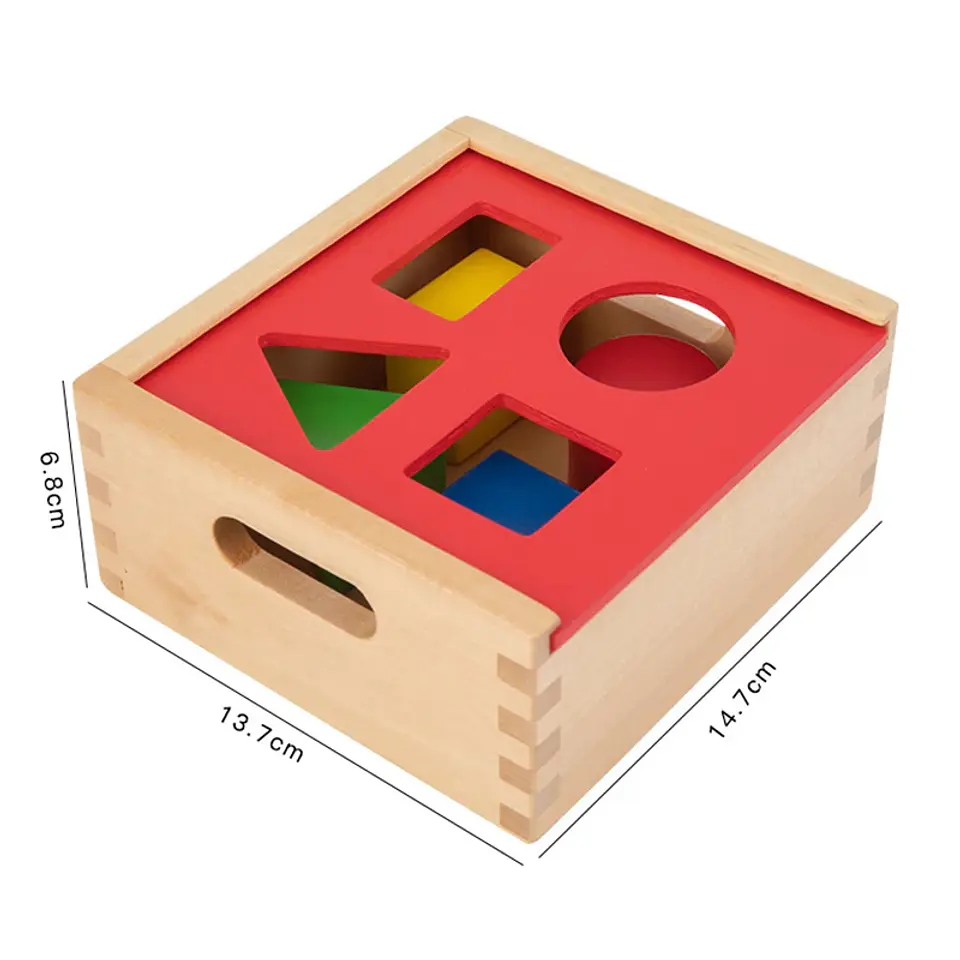 Object Permanence Coin Box Wooden Fine Motor Learning Toy for Toddlers 15