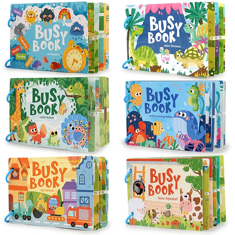 Toddler Quiet Book Interactive Matching Learning Activity Book