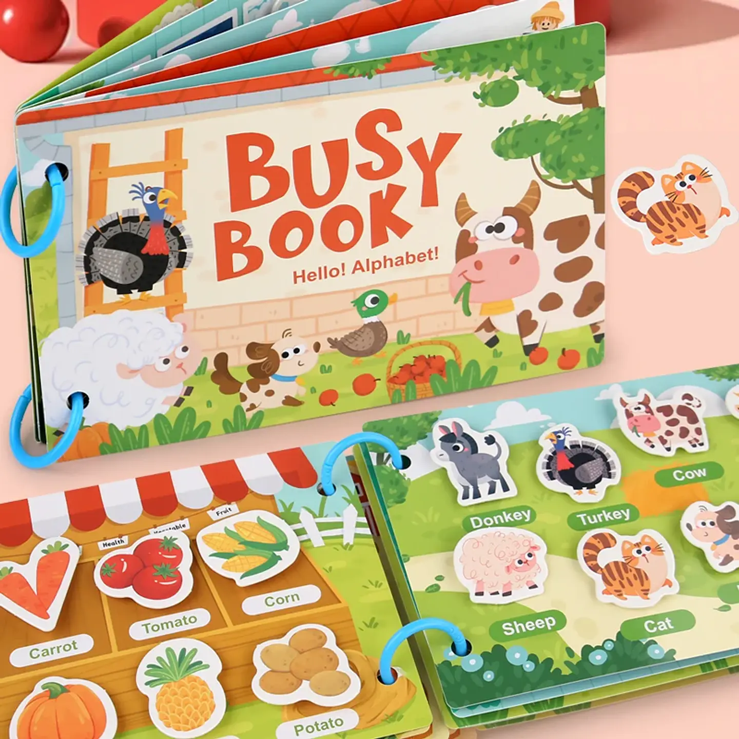 Toddler Quiet Book Interactive Matching Learning Activity Book 2