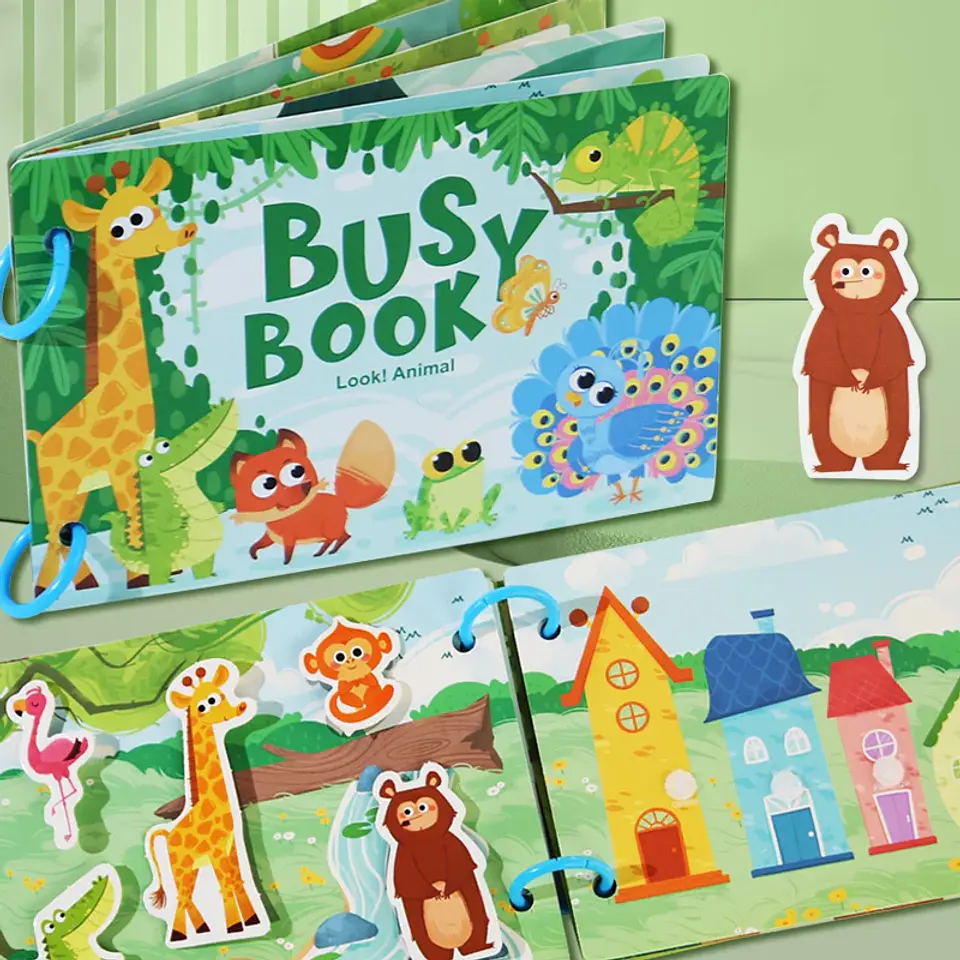 Toddler Quiet Book Interactive Matching Learning Activity Book 6
