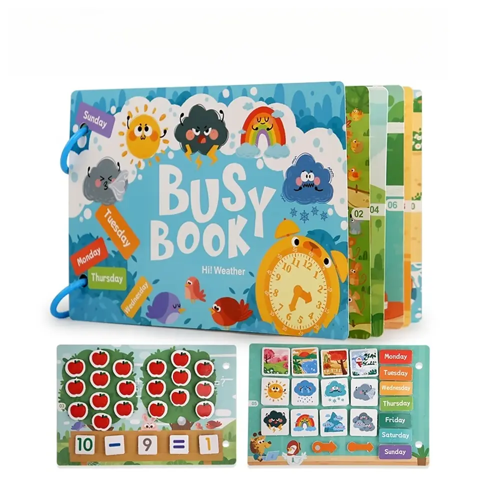 Toddler Quiet Book Interactive Matching Learning Activity Book 7