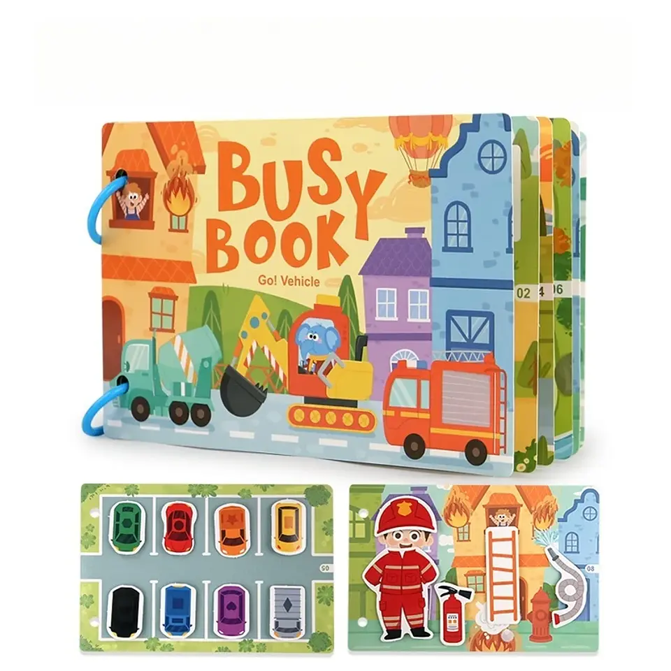 Toddler Quiet Book Interactive Matching Learning Activity Book 9