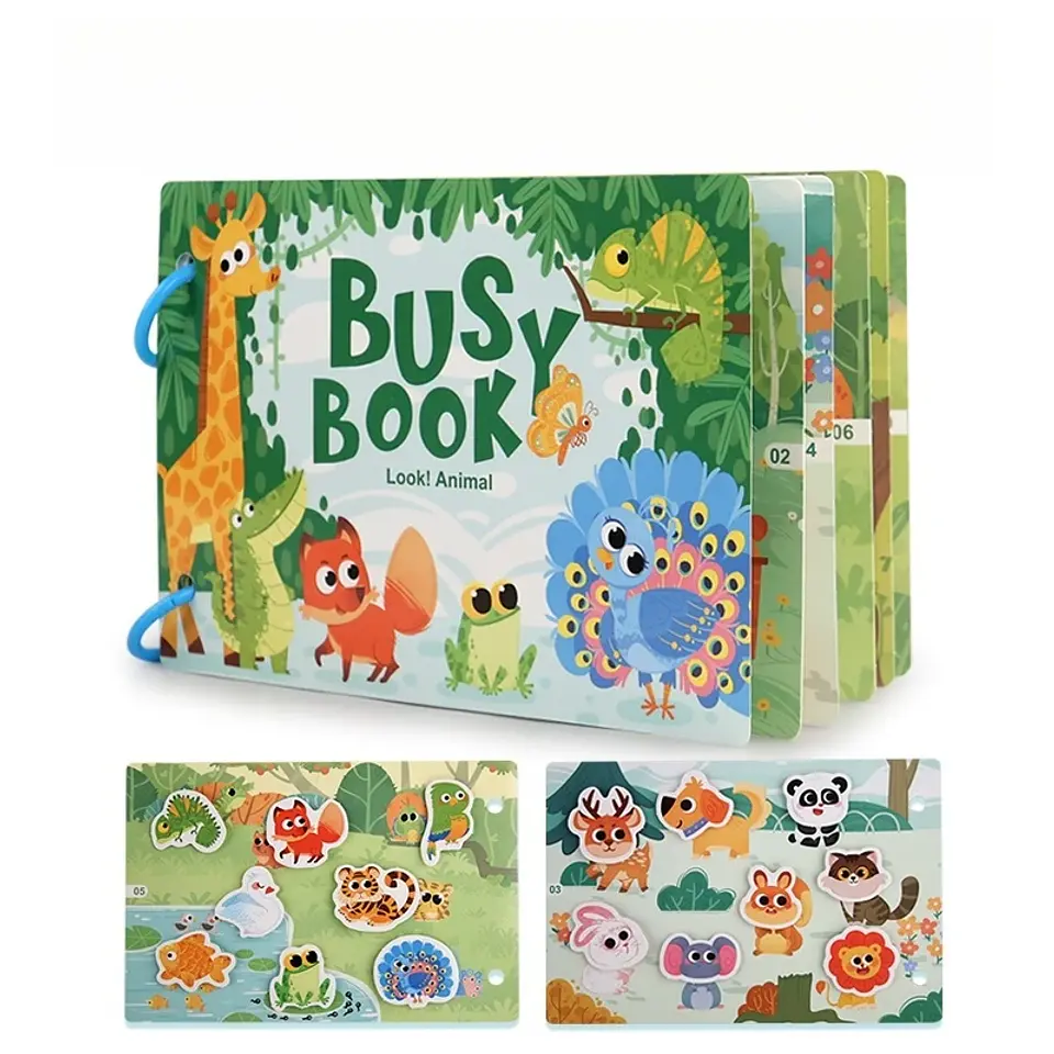 Toddler Quiet Book Interactive Matching Learning Activity Book 10