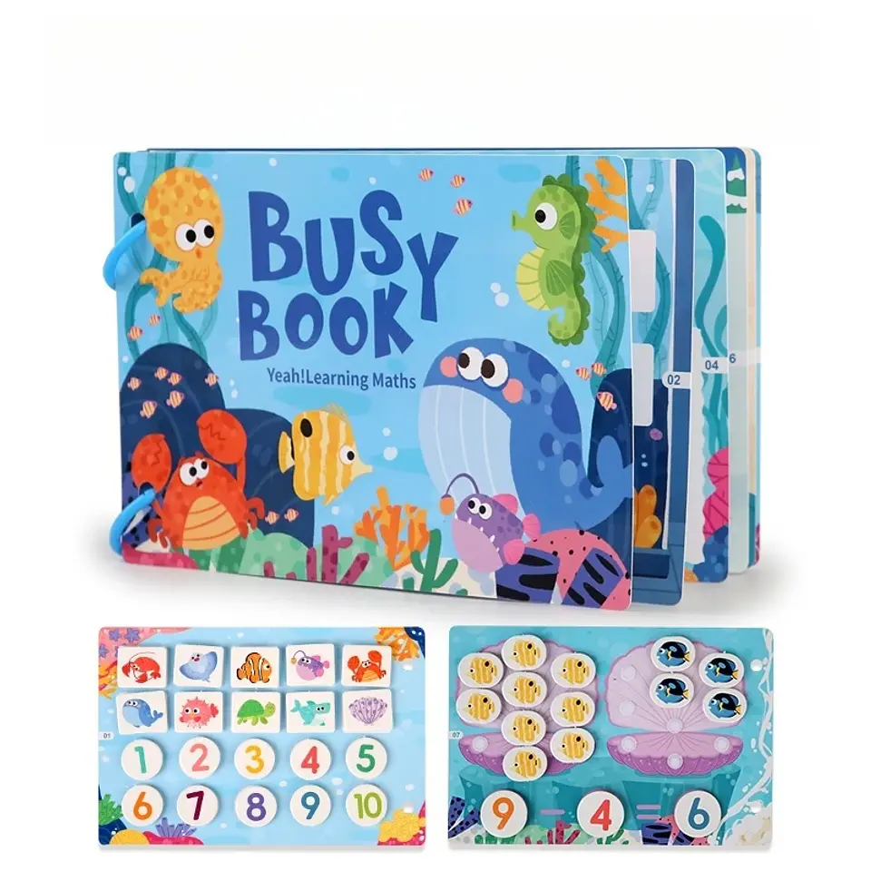 Toddler Quiet Book Interactive Matching Learning Activity Book 11