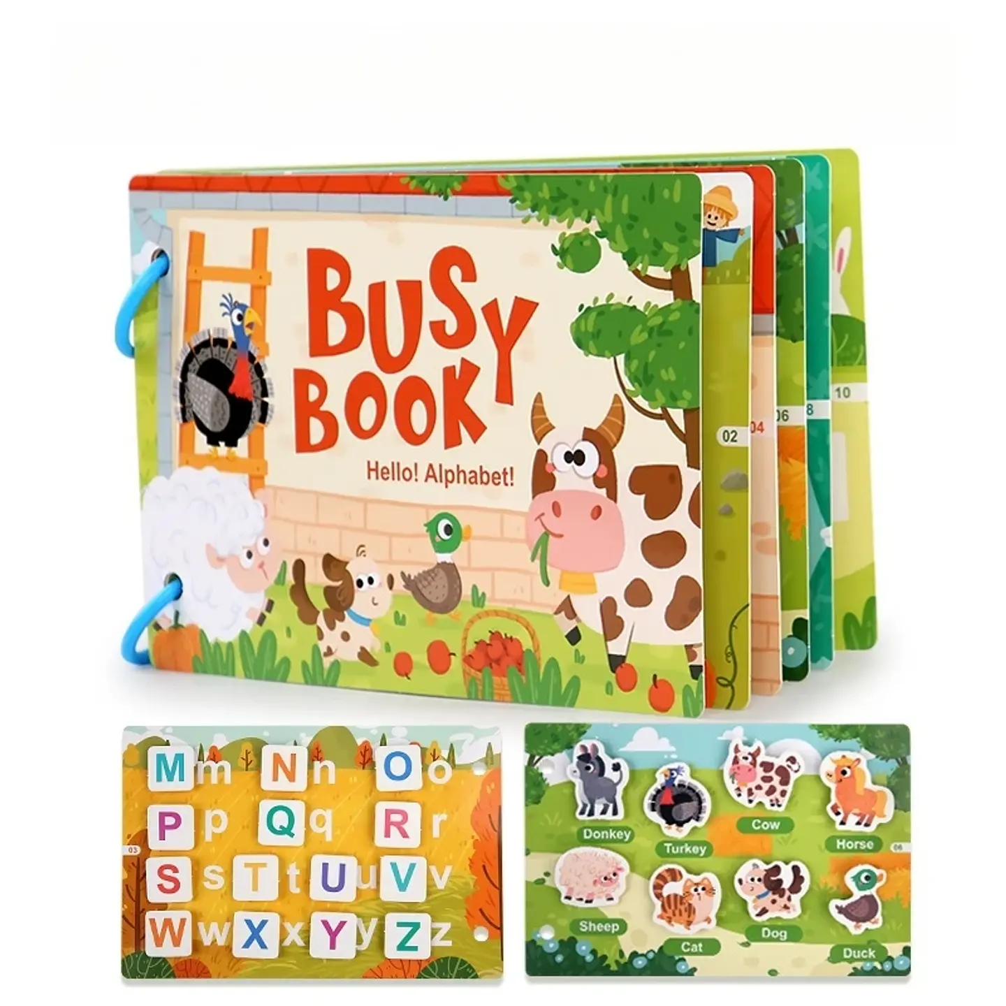 Toddler Quiet Book Interactive Matching Learning Activity Book 12