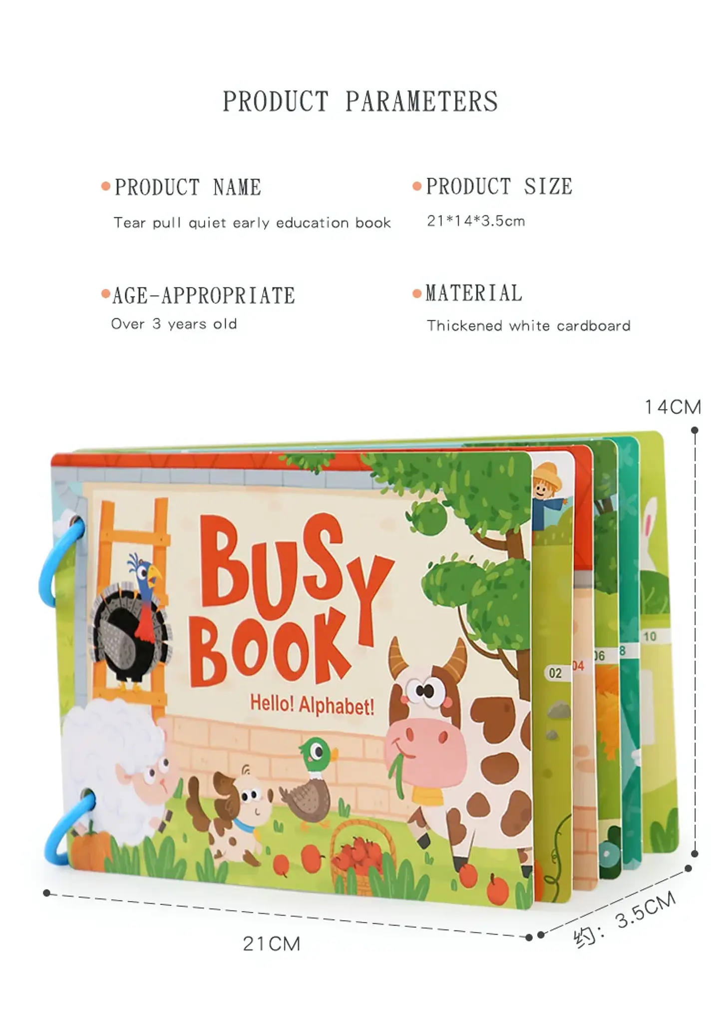 Toddler Quiet Book Interactive Matching Learning Activity Book 13