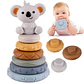 Koala Stacking Tower Wooden Fine Motor Learning Toy for Toddlers - Thumbnail 1