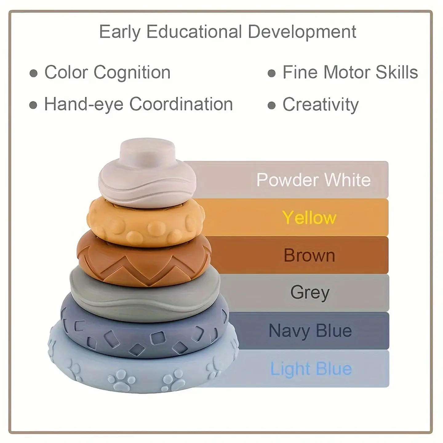 Koala Stacking Tower Wooden Fine Motor Learning Toy for Toddlers 5