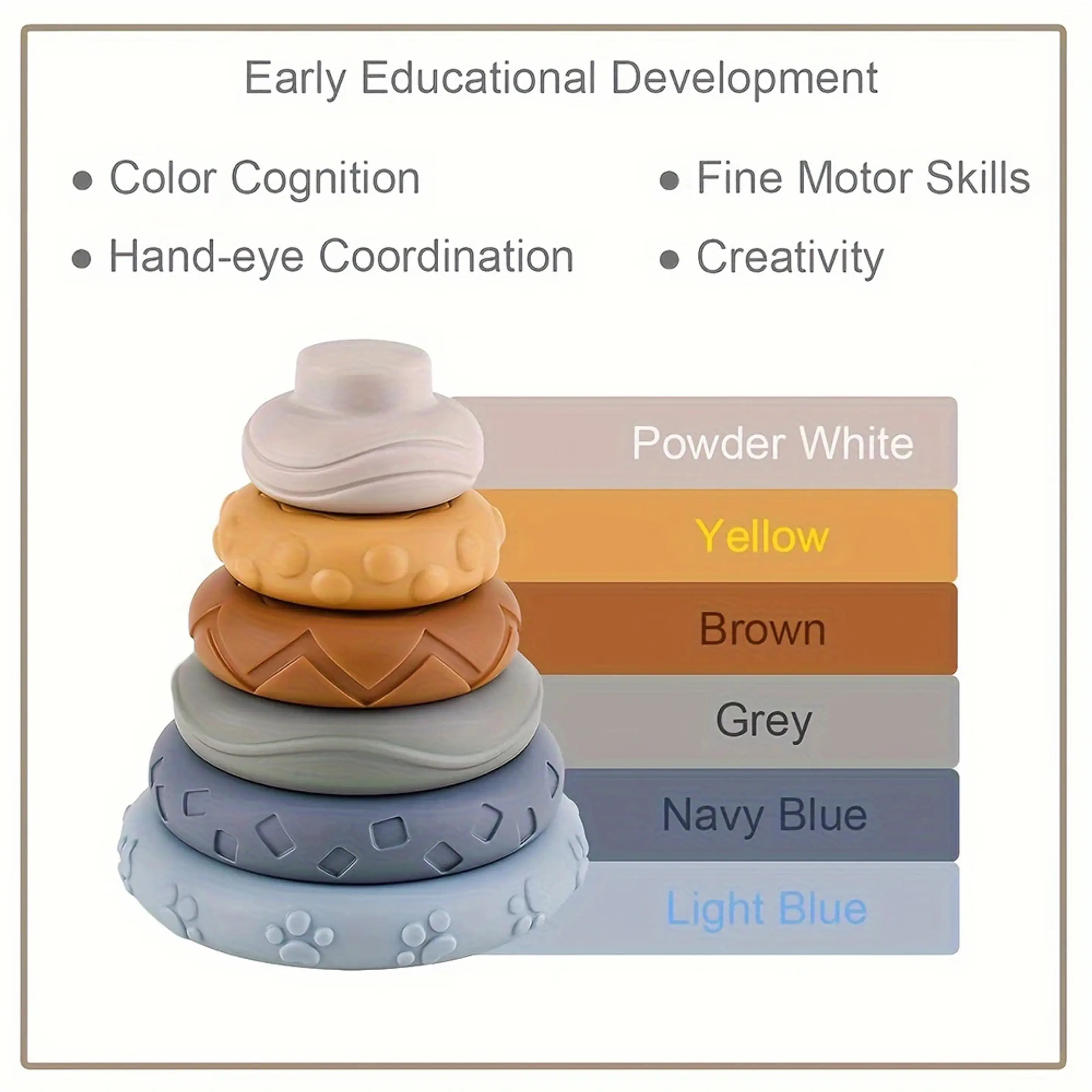 Koala Stacking Tower Wooden Fine Motor Learning Toy for Toddlers 5