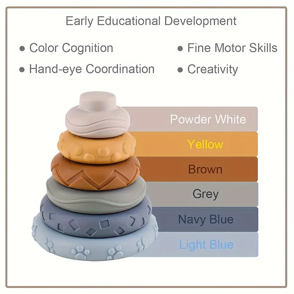 Koala Stacking Tower Wooden Fine Motor Learning Toy for Toddlers 5