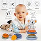 Koala Stacking Tower Wooden Fine Motor Learning Toy for Toddlers - Thumbnail 8