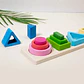 Wooden Shape Sorting Board Geometric Color Matching Toy for Toddlers - Thumbnail 6