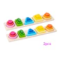 Wooden Shape Sorting Board Geometric Color Matching Toy for Toddlers - Thumbnail 10