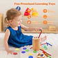 Wooden Color Sorting Puzzle Fine Motor Learning Toy for Toddlers - Thumbnail 3